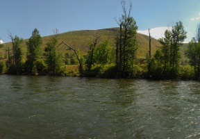 Looking across the Methow River from our camp